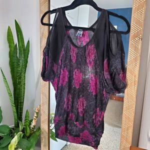 Free People Cold Shoulder Flower Top